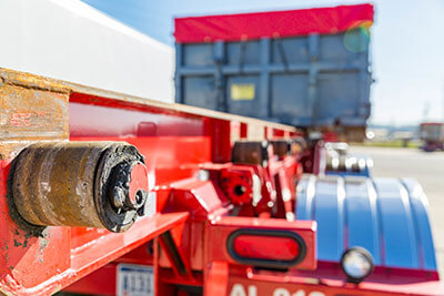 roll-off trailer RDW stock photo roll-off trailer RDW stock photo